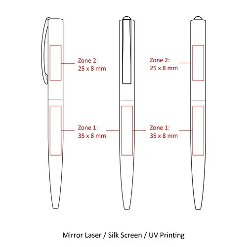 Lyd, stylo à bille en métal twist BLACK STOCK