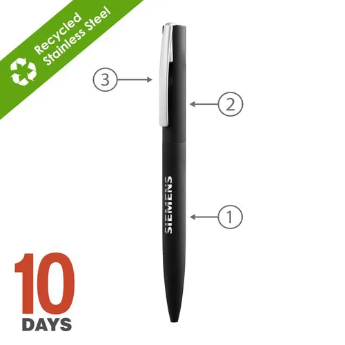 Lyd, stylo à bille en métal twist BLACK STOCK