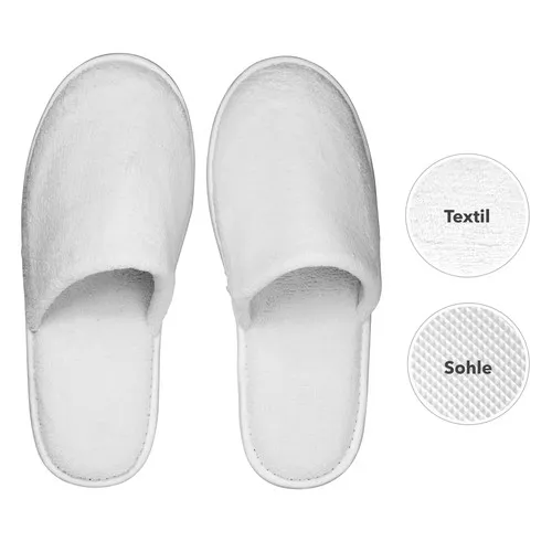 Chaussons d'hôtel personnalisables fermés - Semelle liège