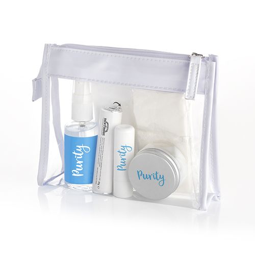 Set bien-être personnalisable en trousse PVC transparente