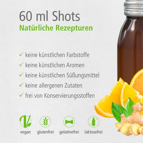 Shot Gingembre Bio Personnalisable 60ml - Cadeau Client Bien-être