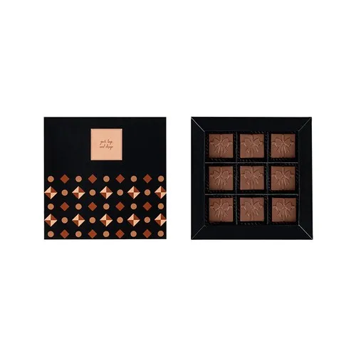 Coffret Cadeau Maxi 9 Pralines Personnalisables - Emballage Éco