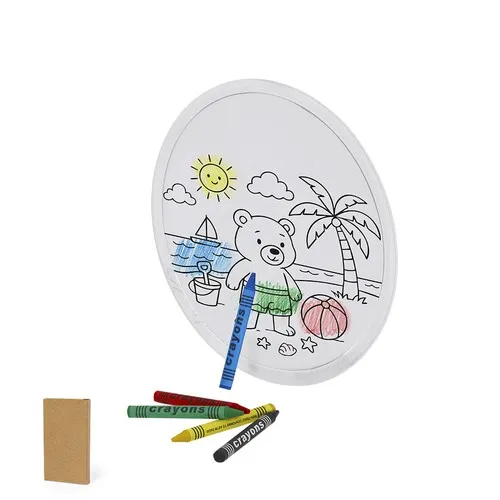 Frisbee à Colorier avec Crayons - Objet Publicitaire Ludique