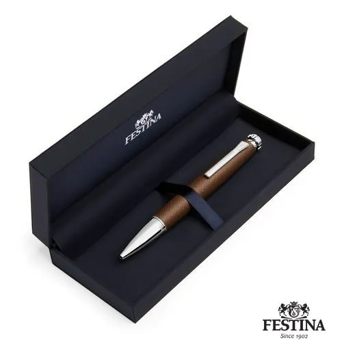 Stylo Bille Chronobike Camel - Finition Vegan Saffiano Premium