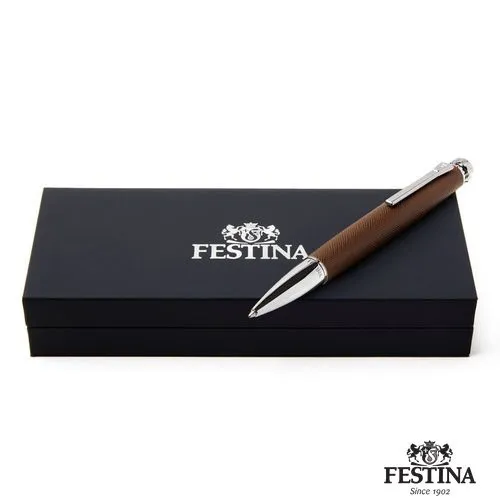 Stylo Bille Chronobike Camel - Finition Vegan Saffiano Premium