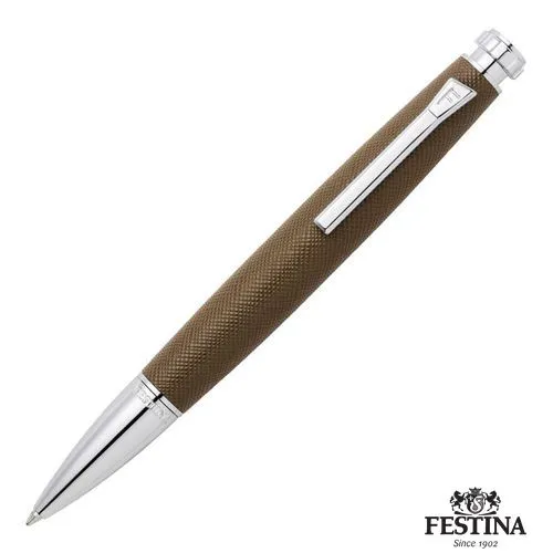 Stylo Bille Chronobike Camel - Finition Vegan Saffiano Premium