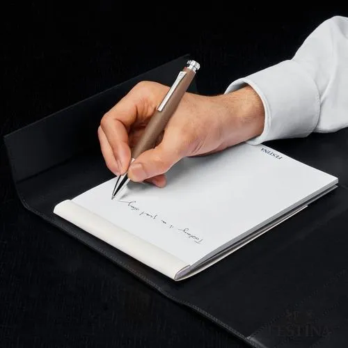 Stylo Bille Chronobike Camel - Finition Vegan Saffiano Premium