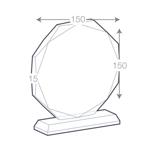 Trophée Sunflower en Verre sur Socle - Personnalisation France