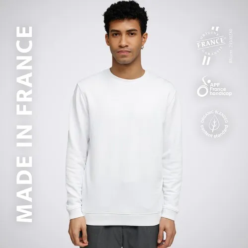 Sweat French Terry Homme Bio Personnalisable - Col Rond 300g