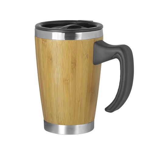 Mug Isotherme 330ml Bambou - Double Paroi Inox Personnalisable
