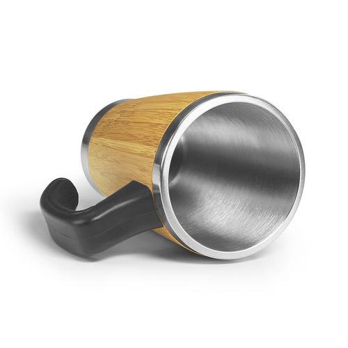 Mug Isotherme 330ml Bambou - Double Paroi Inox Personnalisable