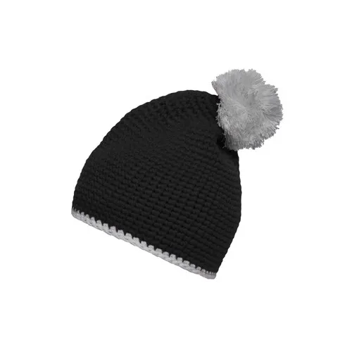 Bonnet Pompon avec bord en contraste