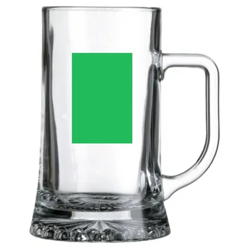 Chopes à bière 52 cl personnalisables - Lot de 6 verres transparents