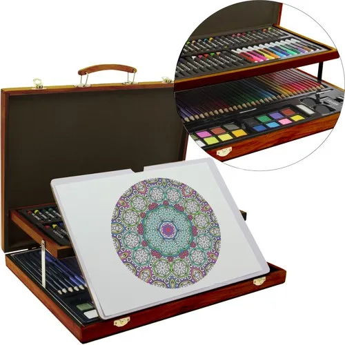 MALLETTE DESSIN/PEINTURE CHEVALET 108 PIÈCES