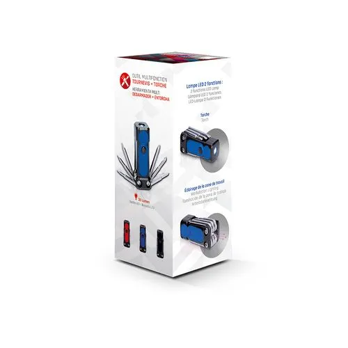 Outil Multifonction 6 Têtes + Double Torche LED Personnalisable