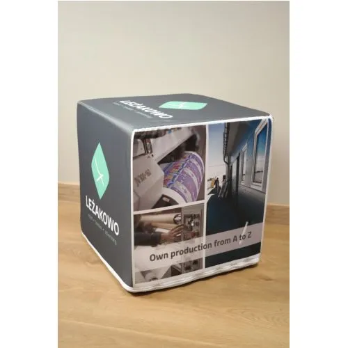 Cube Événementiel Personnalisé - Pouf Publicitaire 40x40 ou 50x50 cm