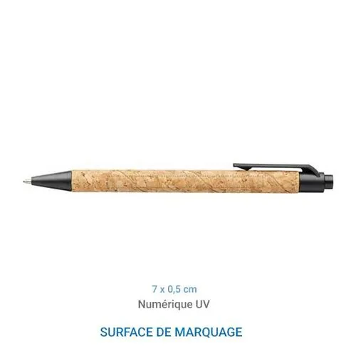 Stylo à bille LIEGE Encre noire Bleu