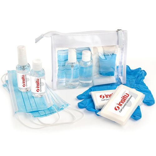 Kit de dépannage d'urgence personnalisable avec gel antibactérien