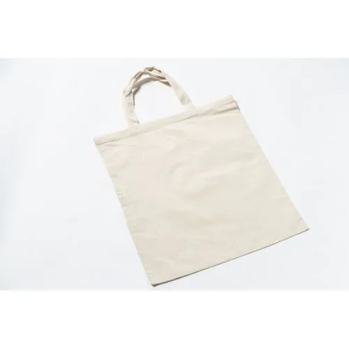 Sac Shopping en Coton Naturel avec Poignées Courtes Personnalisable