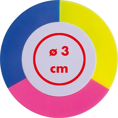 Surligneur 3 en 1 Multicolore Personnalisable - Rose, Jaune, Bleu