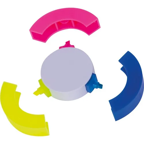 Surligneur 3 en 1 Multicolore Personnalisable - Rose, Jaune, Bleu