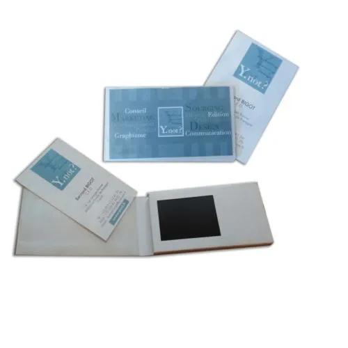 Carte de Visite Vidéo Personnalisée - Écran LCD Intégré