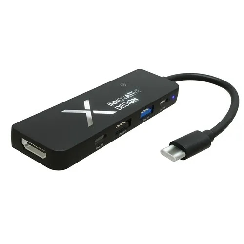 Hub USB-C 5-en-1 HDMI 4K 100W Personnalisable - Aluminium Recyclé