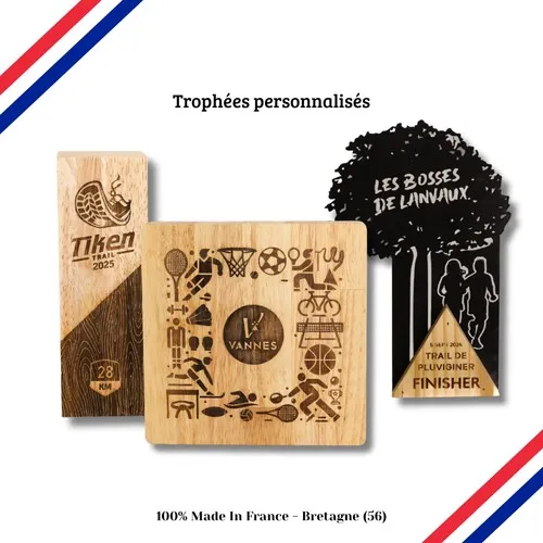Trophée Bois Personnalisable – Fabrication Française PEFC