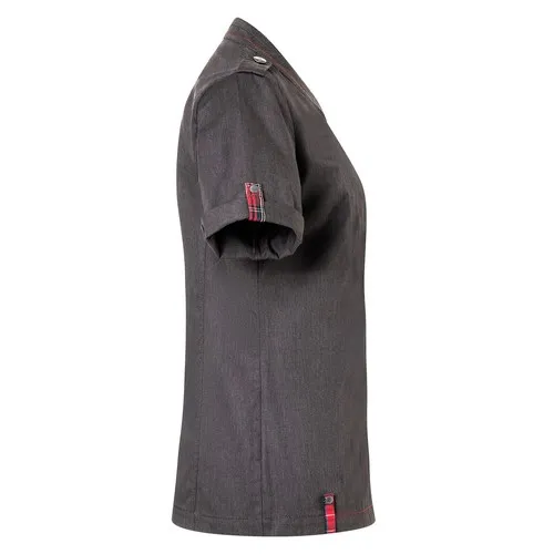 Short-Sleeve Ladies' Chef Jacket Denim-Style ROCK CHEF®-Stage2