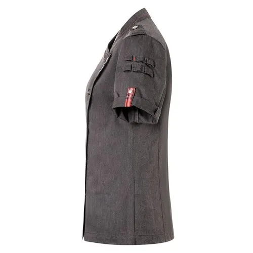 Short-Sleeve Ladies' Chef Jacket Denim-Style ROCK CHEF®-Stage2