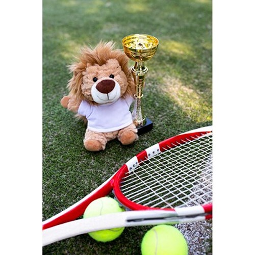 Lion en Peluche Personnalisable avec T-shirt Sérigraphié