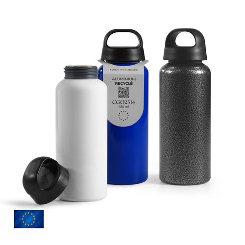Gourde Aluminium Recyclé 450ml - Fabrication Européenne Éco-responsable
