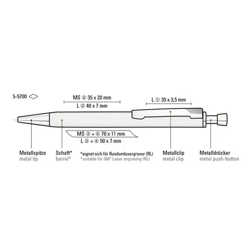 Stylo Bille Rétractable en Bois Certifié FSC - Finitions Métal