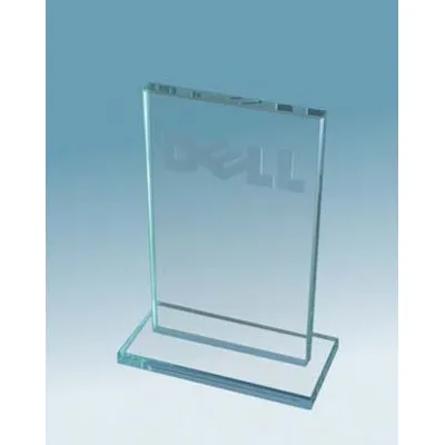 Trophée en Verre Plat Personnalisable avec Écrin Cadeau