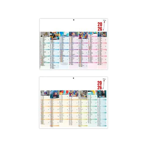 PICTURES 2026 - MAXI 650 x 405 mm - LEGER 400G - DOS FRANCE REGIONS - SANS MARQUAGE - 1 TROU EN TETE