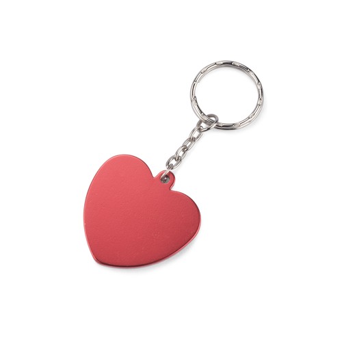 Porte-clés Cœur Rouge Personnalisable - Métal avec Chaîne Argentée