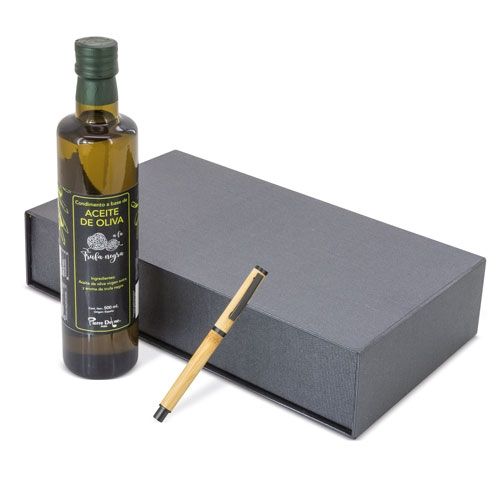 Coffret Cadeau Huile d'Olive & Roller Bambou Personnalisable