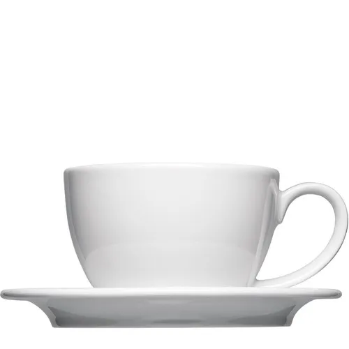 Tasse café au lait XXL en porcelaine blanche personnalisable - 537 ml