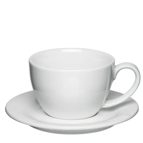 Tasse café au lait XXL en porcelaine blanche personnalisable - 537 ml