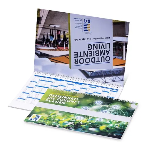 Calendrier de bureau hebdomadaire personnalisable avec spirale