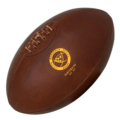 Ballon de Rugby Vintage Simili-Cuir Personnalisable - Taille Officielle