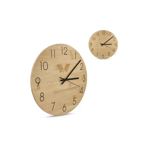 Horloge Murale Bambou Personnalisable - Cadeau d'Entreprise Éco
