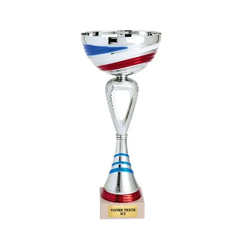 Trophée Tricolore Bleu Blanc Rouge - Personnalisable par Sérigraphie