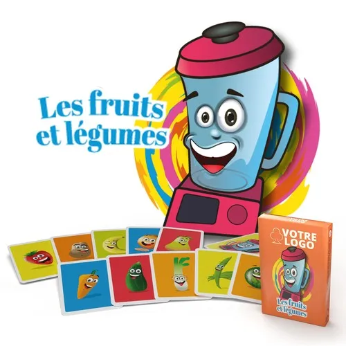 Jeu de mistigri "Fruits et légumes" - 22 cartes