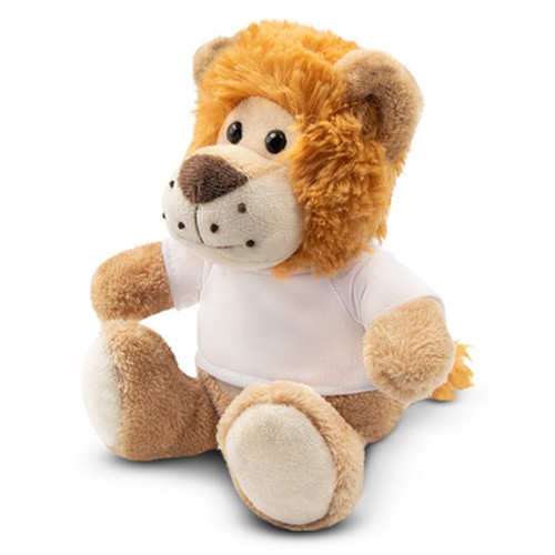 Peluche Lion Personnalisable avec T-shirt Imprimable - 16 cm