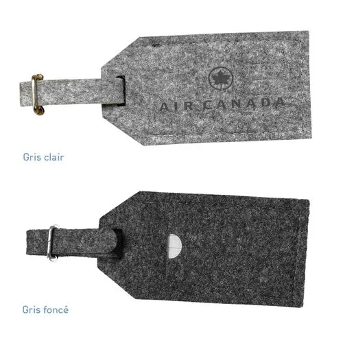 Porte-étiquette Bagage Feutrine Recyclée Personnalisable
