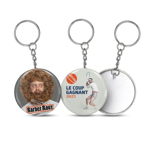 Porte-clés Badge Personnalisé 45mm - Quadrichromie Brillant ou Mat
