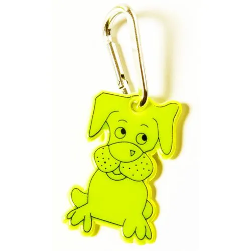 Porte-clés Crochet Fluo Jaune Personnalisable - Sérigraphie