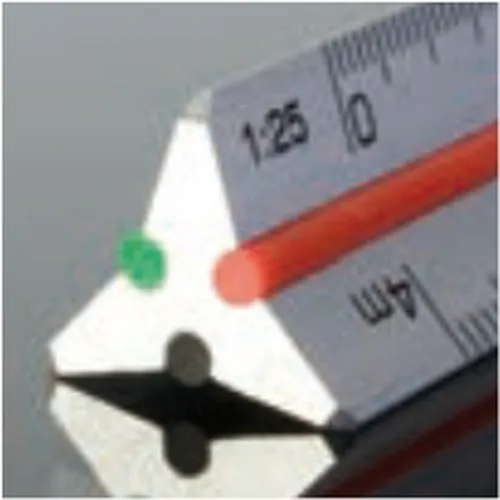 Règle Triangulaire 30 cm Aluminium Personnalisable - 5 Graduations