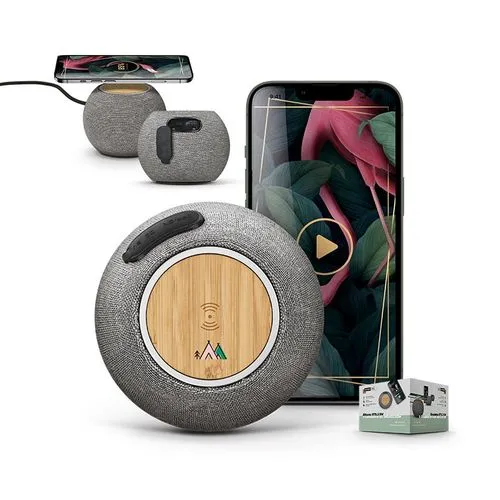 Enceinte Bluetooth 5.3 5W avec Chargeur Induction 15W Personnalisable